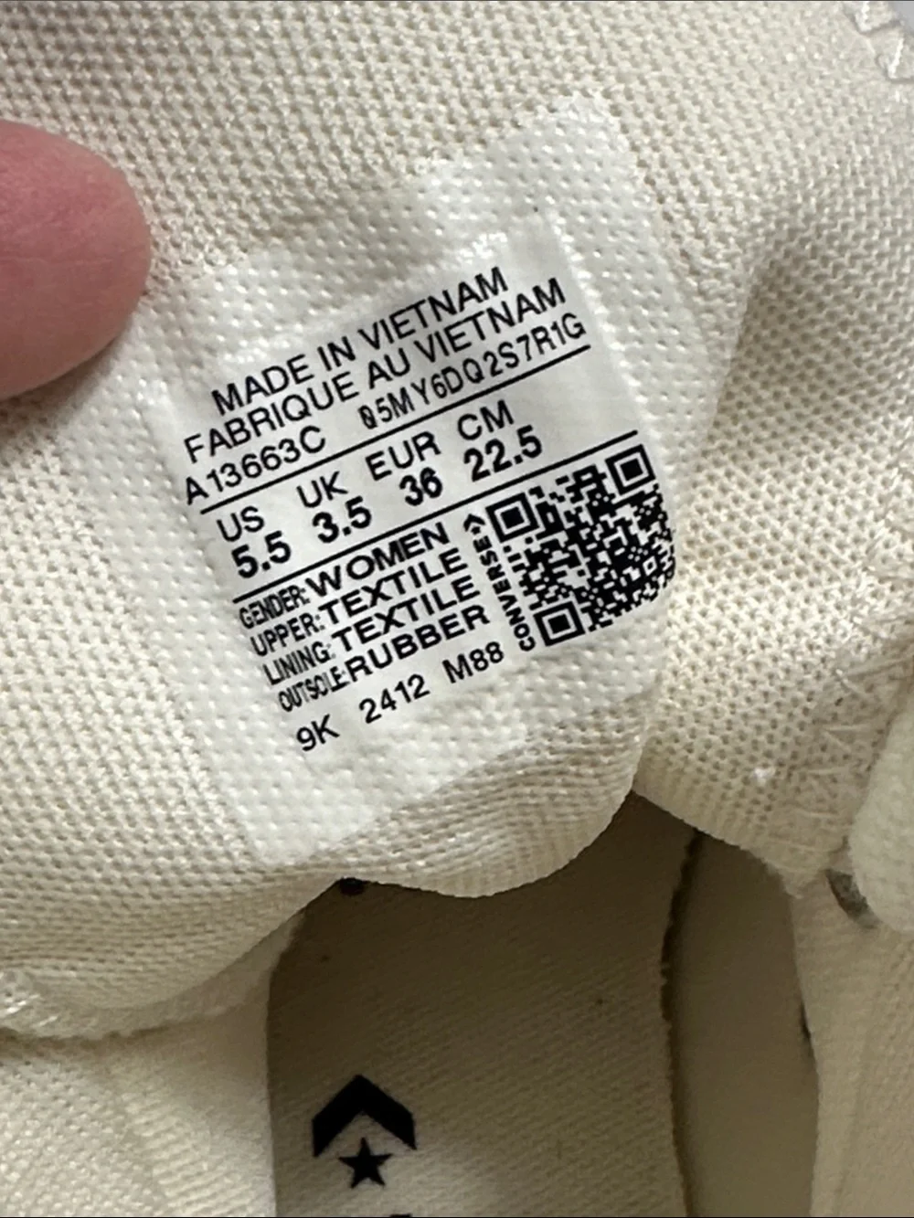 Converse size need